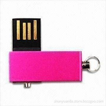 Swivel USB Flash Drives with 1/2/4/8/16/32GB, Supports Microsoft Windows 98/Me/2000/XP/Vista OS